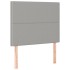 Cama box spring colchón y luces LED tela gris claro 80x200