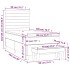 Cama box spring con colchón terciopelo gris oscuro 80x200