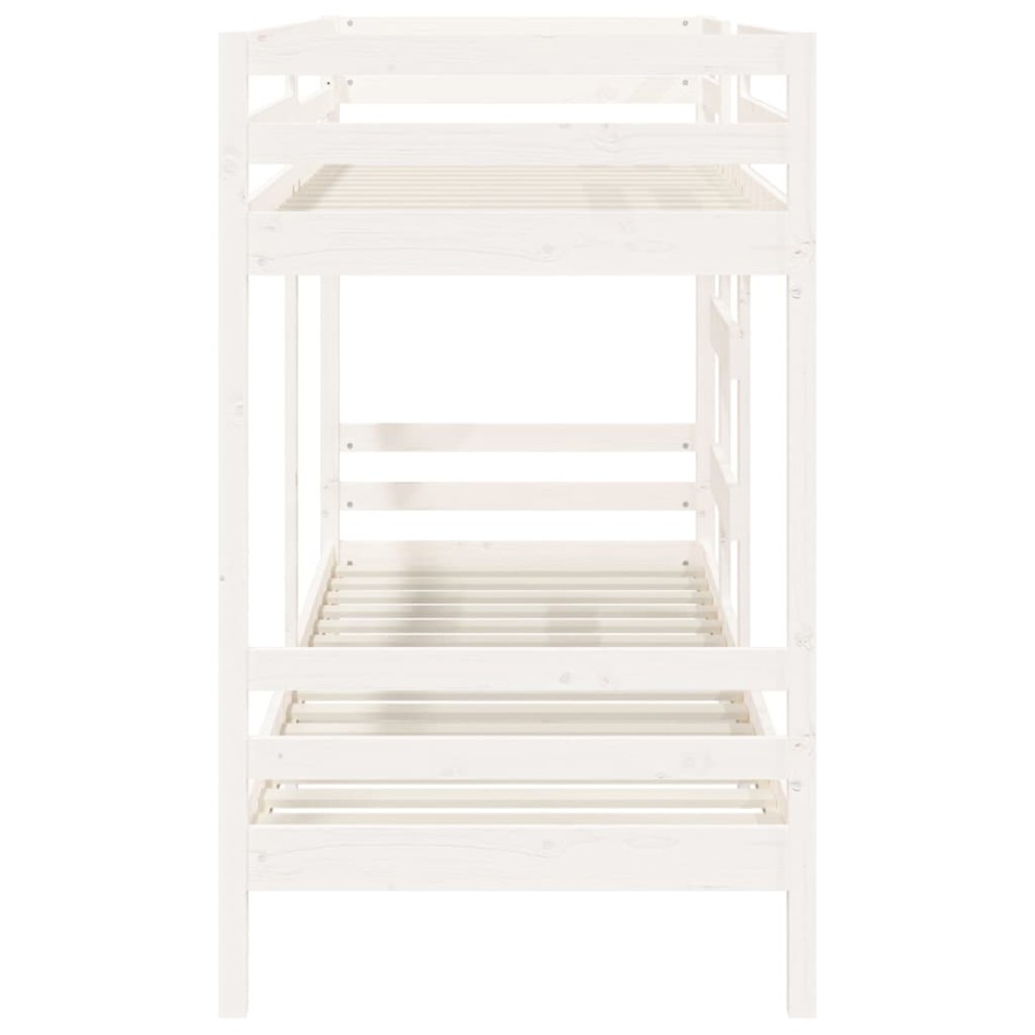 Litera de madera maciza de pino blanco 90x190