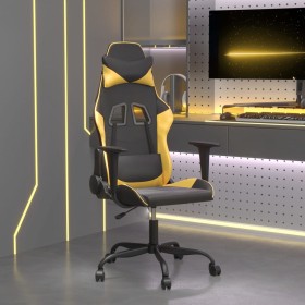 Silla gaming cuero sintético negro y