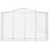 Cestas de gaviones 3 uds forma de arco hierro 200x50x120/140