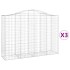 Cestas de gaviones 3 uds forma de arco hierro 200x50x140/160