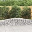 Cestas de gaviones 3 uds forma de arco hierro 400x50x40/60 cm