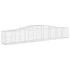 Cestas de gaviones 2 uds forma de arco hierro 400x50x60/80