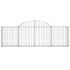 Cestas gaviones 3 uds forma de arco hierro 200x30x60/80