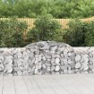 Cestas de gaviones 3 uds forma de arco hierro 300x30x80/100 cm