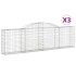 Cestas de gaviones 3 uds forma de arco hierro 300x30x80/100