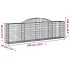 Cestas de gaviones 3 uds forma de arco hierro 300x30x80/100