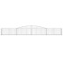 Cestas de gaviones 4 uds forma de arco hierro 400x30x40/60