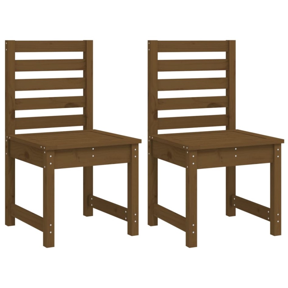 Set de comedor de jardín 4 pzas madera maciza pino marrón