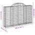 Cestas de gaviones 4 uds forma de arco hierro 200x30x120/140