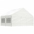 Cenador con techo polietileno blanco 4,46x5,88x3,75