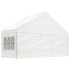 Cenador con techo polietileno blanco 4,46x5,88x3,75