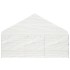 Cenador con techo polietileno blanco 4,46x5,88x3,75