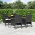 Juego de comedor de jardín 5 piezas con cojines