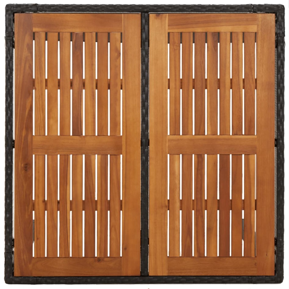 Set comedor de jardín 3 pzas con cojines ratán sintético