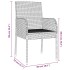 Set de muebles jardín 5 pzas con cojines ratán sintético