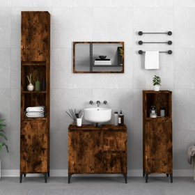 Set de muebles baño 3 pzas madera contrachapada roble