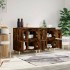 Aparadores 2 uds madera contrachapada roble ahumado 60x35x70