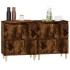Aparadores 2 uds madera contrachapada roble ahumado 60x35x70