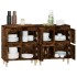 Aparadores 2 uds madera contrachapada roble ahumado 60x35x70