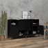 Aparadores 2 uds madera contrachapada negro 60x35x70