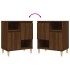 Aparadores 3 uds madera contrachapada marrón roble 60x35x70