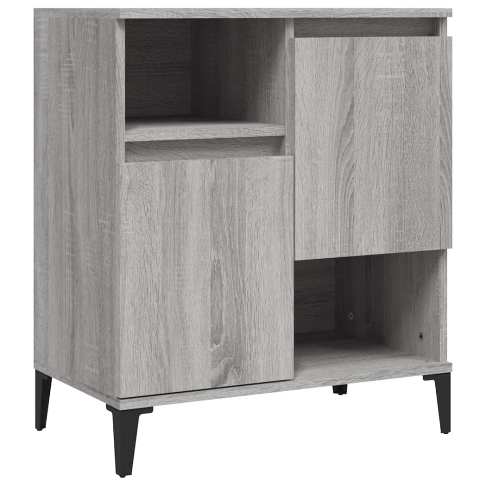 Aparadores 3 uds madera contrachapada gris Sonoma 60x35x70