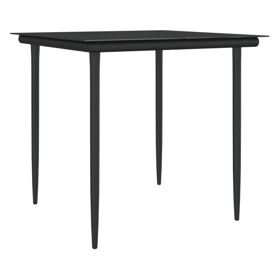 Juego comedor jardín 5 piezas y cojines ratán sintético y