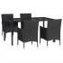 Set de muebles jardín 5 pzas con cojines ratán sintético
