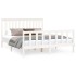 Estructura de cama con cabecero madera pino blanco 160x200