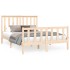 Estructura de cama con cabecero madera maciza pino 120x200