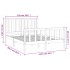 Estructura de cama con cabecero madera maciza pino 120x200