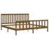 Estructura cama con cabecero madera pino marrón miel 200x200