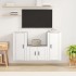Set de muebles de TV 3 piezas madera contrachapada