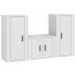 Set de muebles de TV 3 piezas madera contrachapada