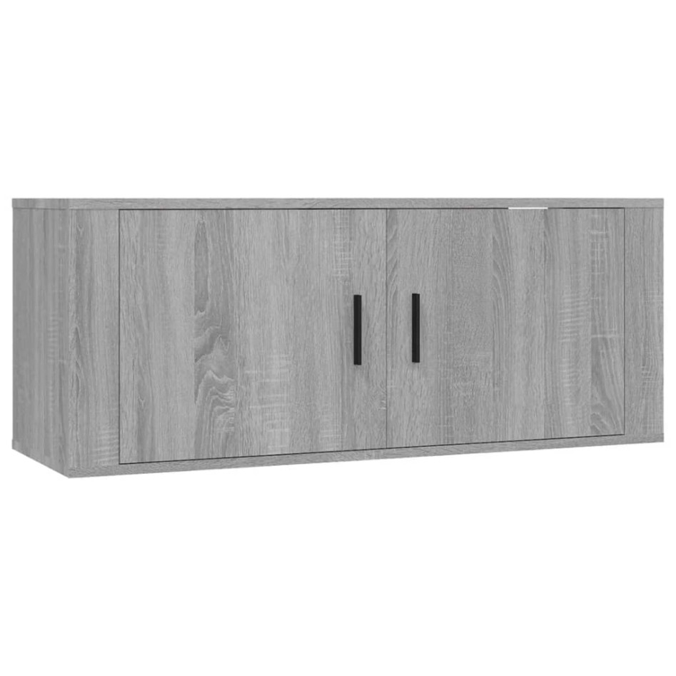 Set de muebles para TV 5 pzas madera contrachapada gris