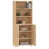 Aparador alto madera contrachapada color roble 69,5x34x180