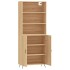 Aparador alto madera contrachapada color roble 69,5x34x180