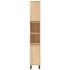 Set de muebles de baño 3 pzas madera contrachapada roble