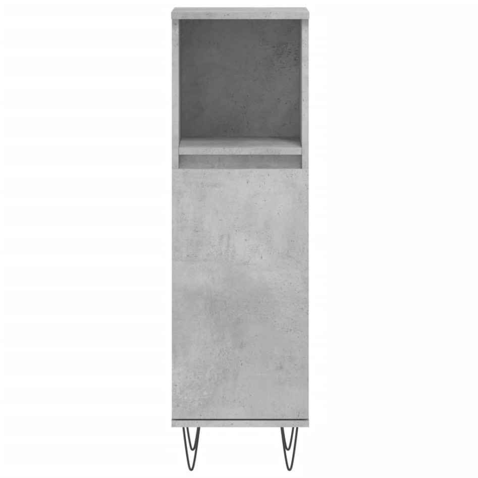 Set muebles de baño 2 piezas madera contrachapada gris