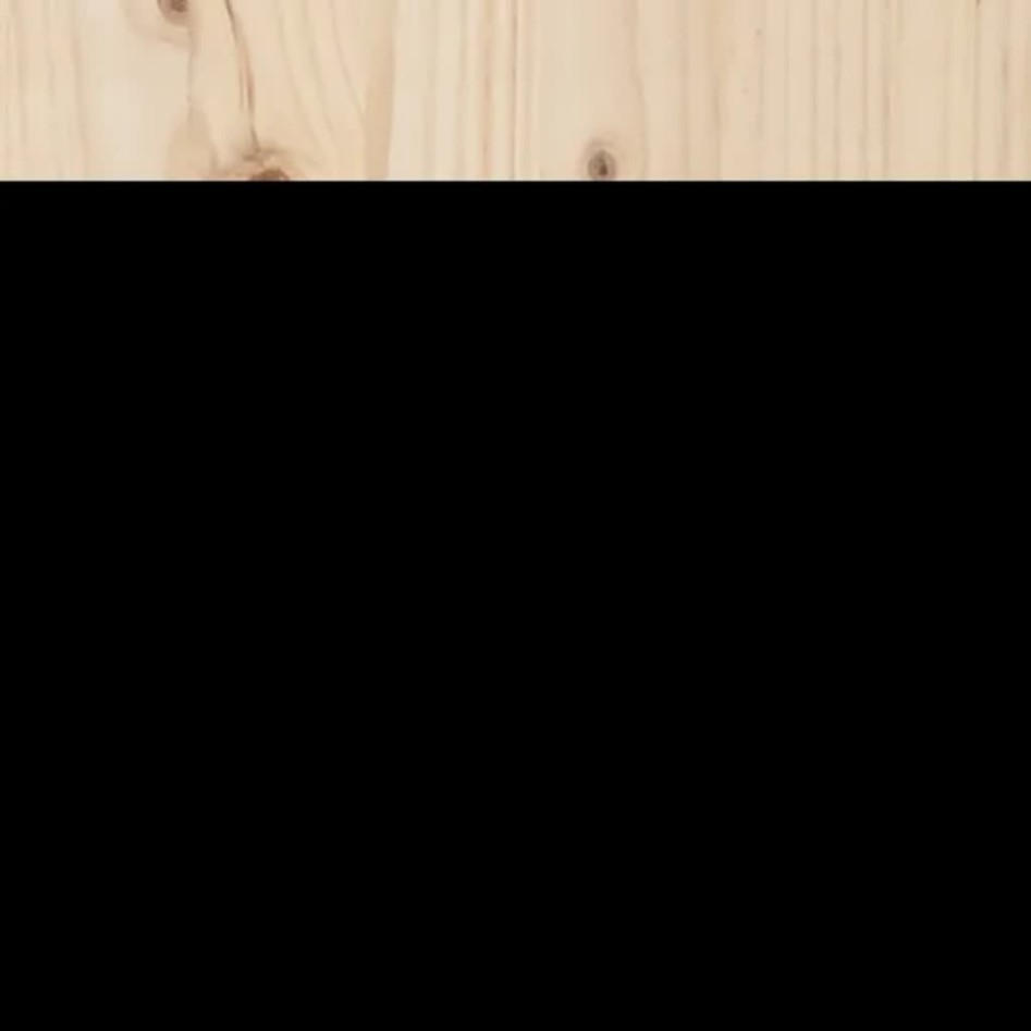 Estructura de cama con cabecero madera maciza 140x190