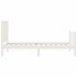 Estructura de cama con cabecero madera maciza blanco 90x200