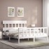 Estructura de cama matrimonio con cabecero madera maciza