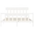 Estructura de cama matrimonio con cabecero madera maciza