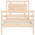 Estructura de cama con cabecero madera
