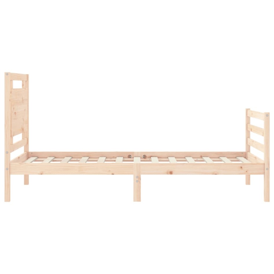 Estructura de cama con cabecero madera