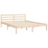 Estructura de cama con cabecero madera maciza 160x200