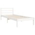 Estructura de cama individual con cabecero madera maciza