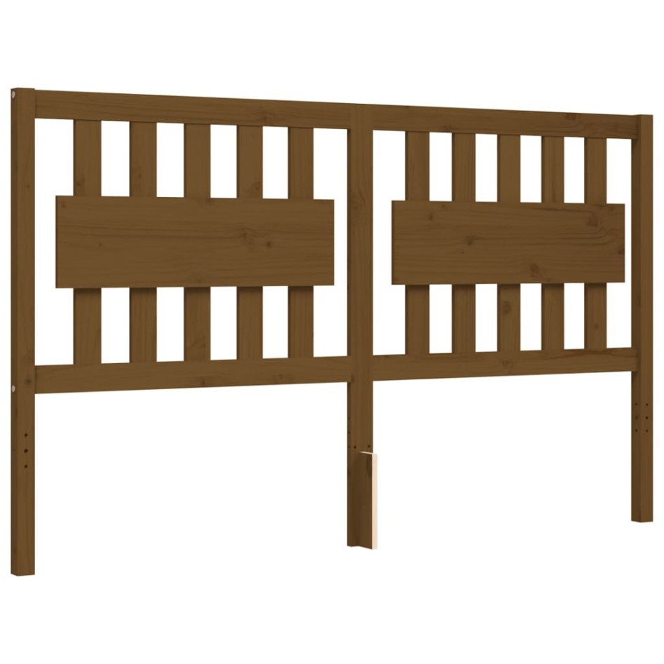Estructura de cama matrimonio con cabecero madera marrón
